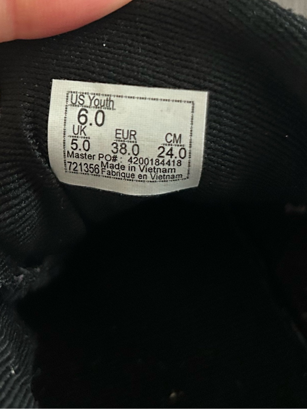 Vans Doheny Flame Low Top Skate Shoes Black Fire Pattern US Youth 6.0 - Picture 9 of 9